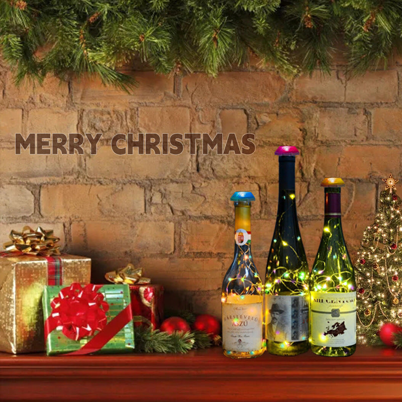 Festival Atmosphere Indoor Decorative Wine Bottle Lamp Christmas Lights Home Christmas Decorations